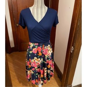 Modcloth Gilli Botanical Breakfast Floral Dress - Large